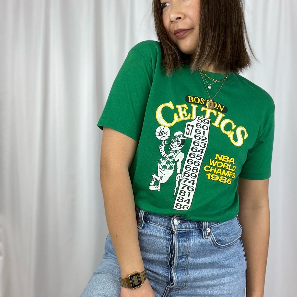 1986 NBA World Champs Boston Celtics Tee